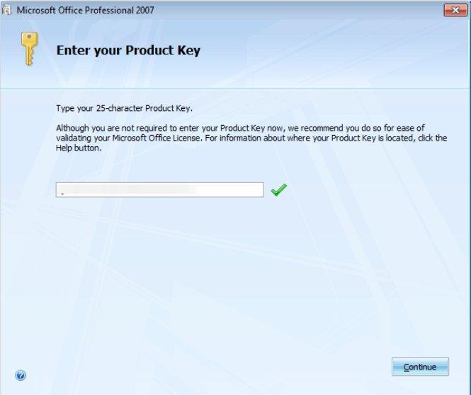 microsoft 2007 office free product key