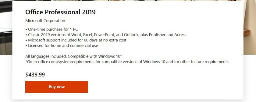 Ms Office 2019