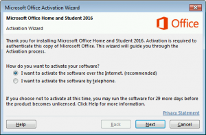 activate ms office 2016