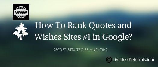 How To Rank Quotes and Wishes Sites in Google