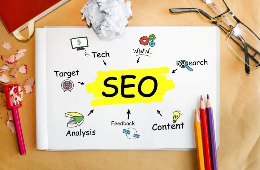 Notebook With Tolls And Notes About Seo
