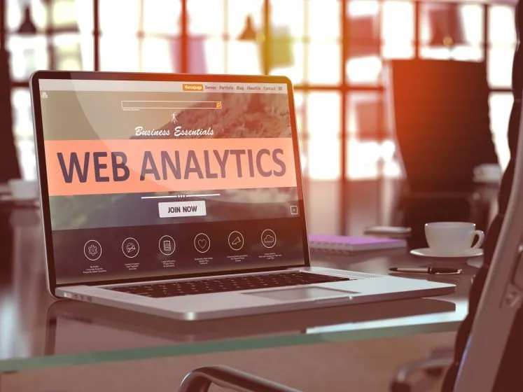 Web Analytics Concept On Laptop Screen.