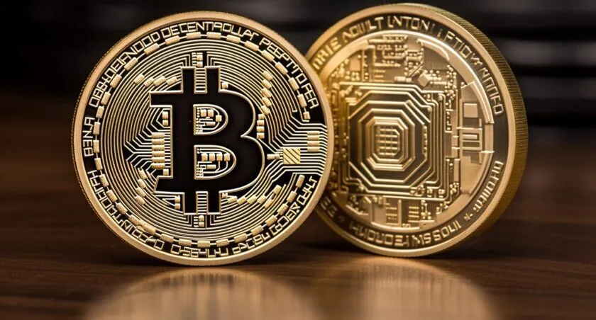 1pc Gold Plated Bitcoin Coin Btc Coin Art Collection