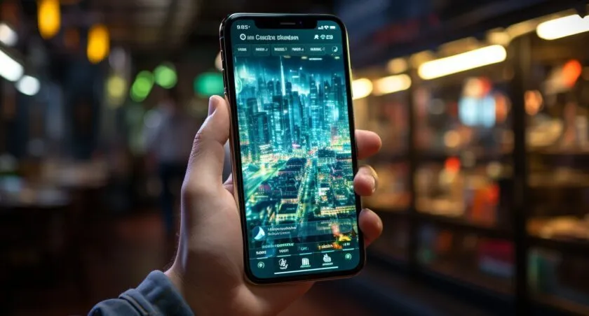 A Hand Holding A Smartphone With Ethereum Data