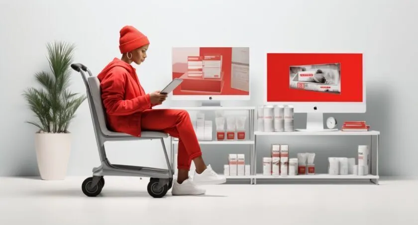 A Person Using CVS Order Online Pickup