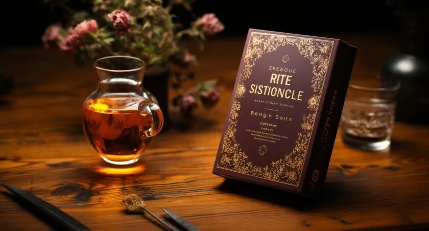 Place The Book On A Wooden Table With A Warm
