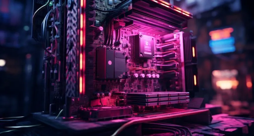 Bitcoin Mining Rig Close Up