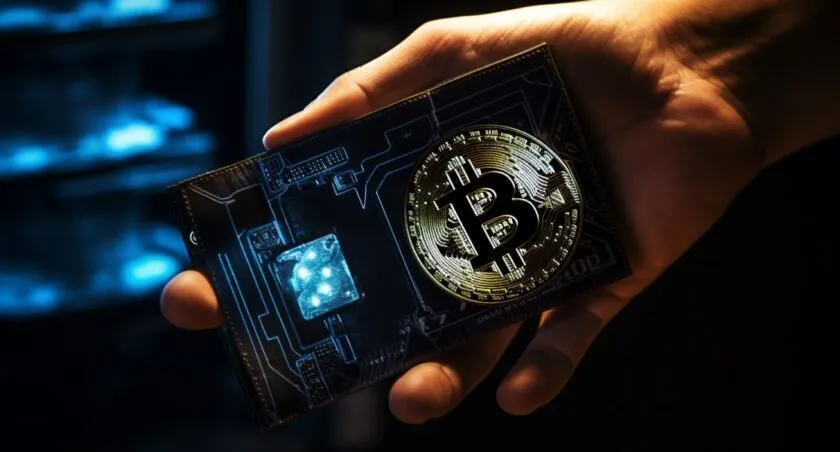 Bitcoin And Ledger In Hand