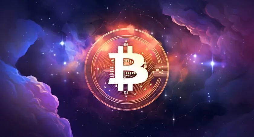 Bitcoin Symbol Intertwined With A Zelle Logo