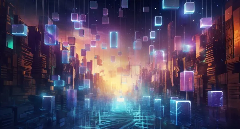 Blockchain Technology Illustration