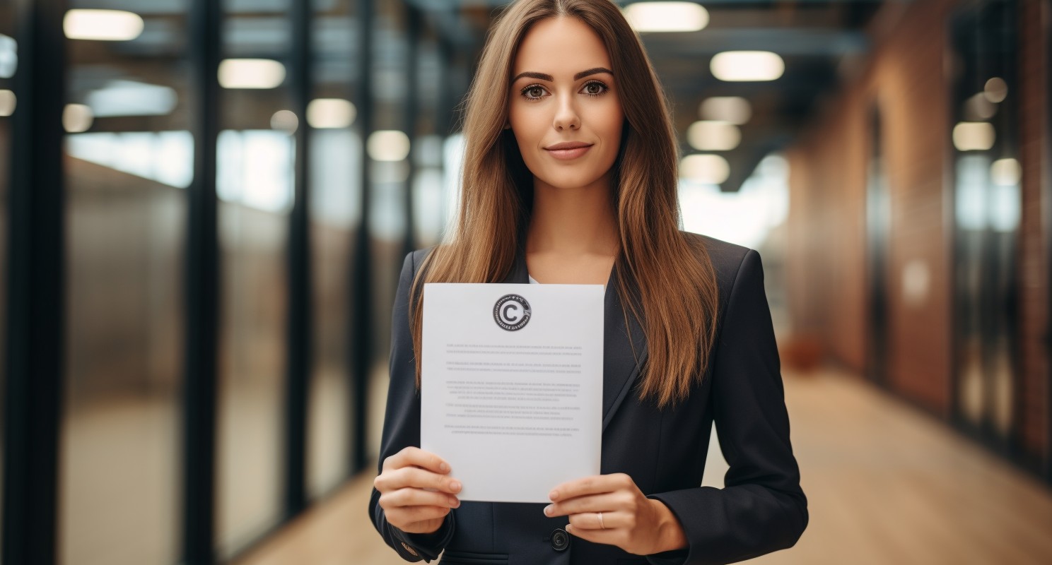 Businesswoman With NAICS Code Document