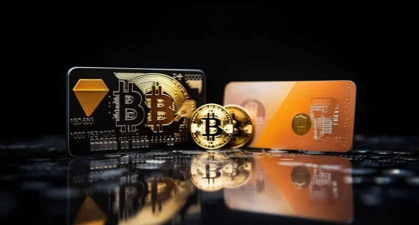 Credit Card And Bitcoin Icons