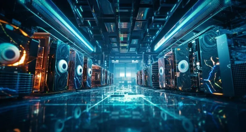 Cryptocurrency Mining Rig With Above 4G Memory In Use