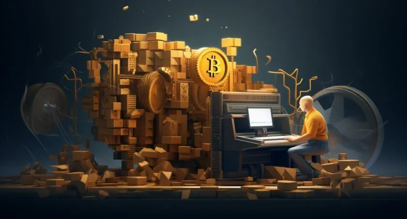 Cryptocurrency Transfer Process Illustration