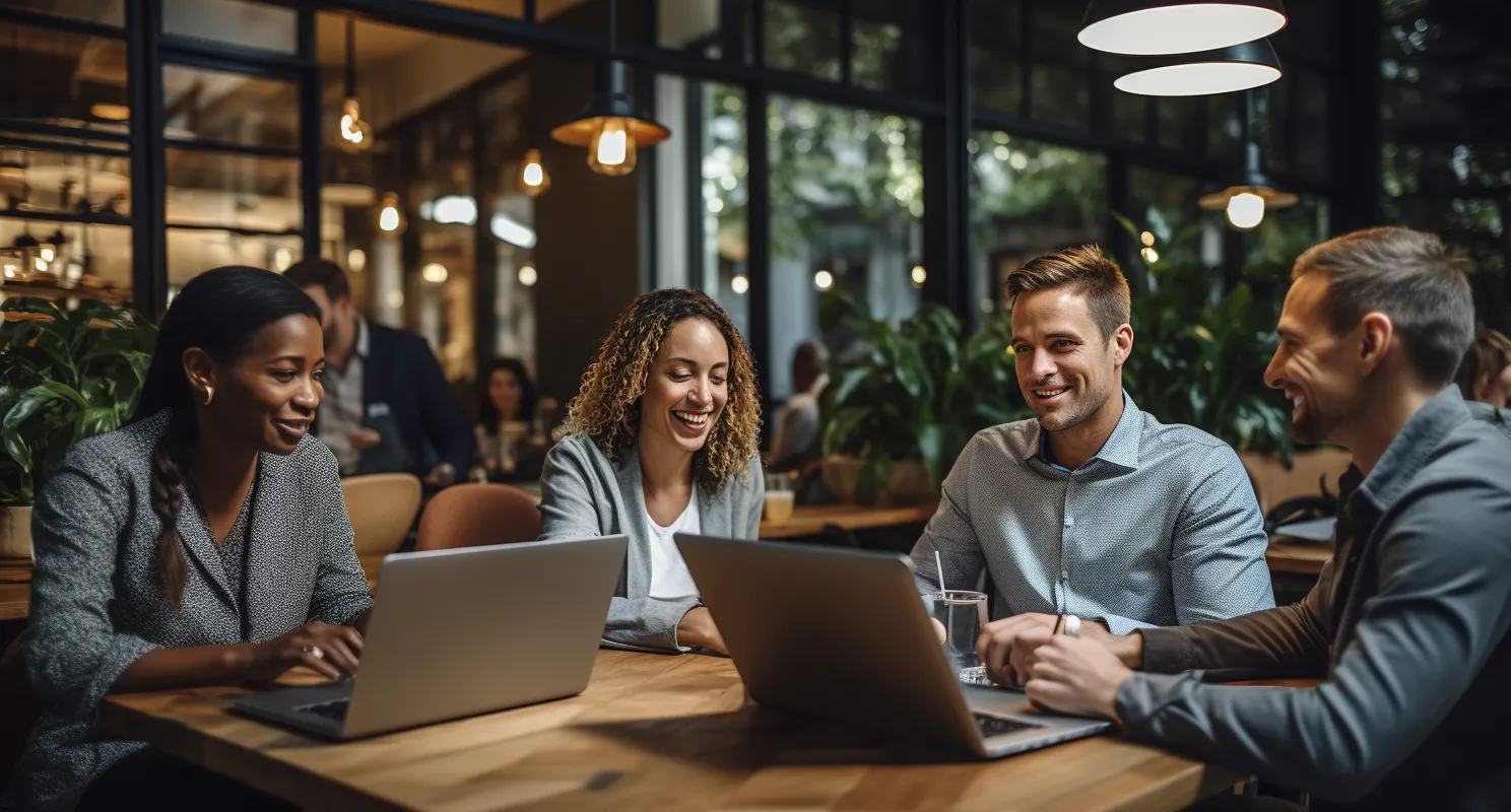 Digital Marketing Professionals Collaborating Remotely