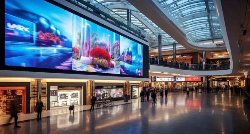 Digital Signage In A Vibrant Shopping Mall