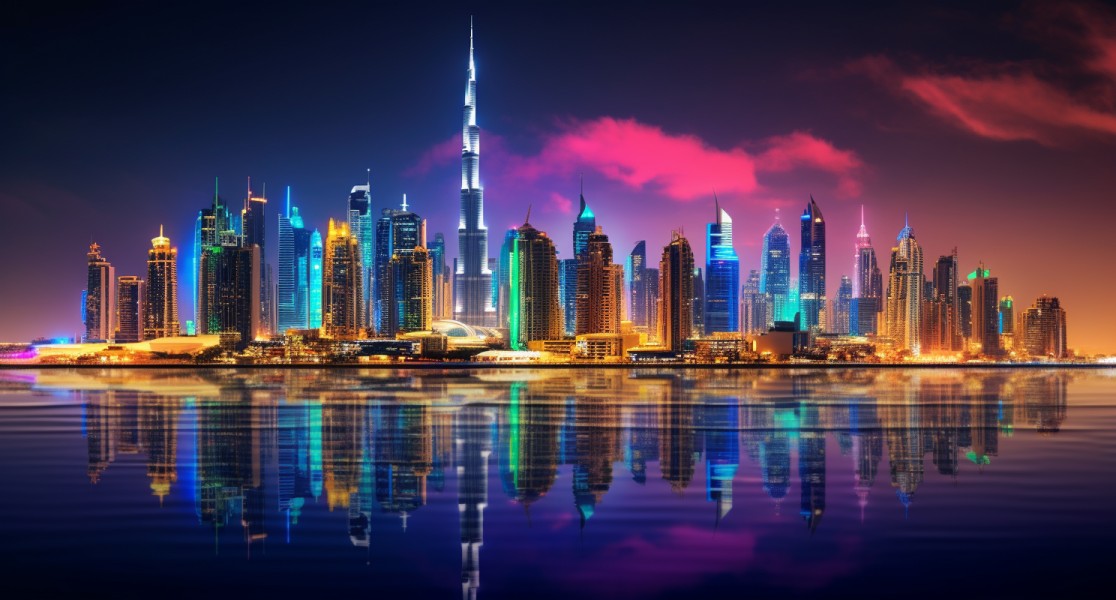 Dubai Cityscape At Night