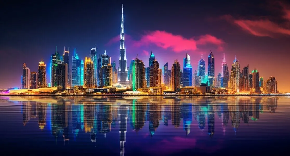 Dubai Cityscape At Night