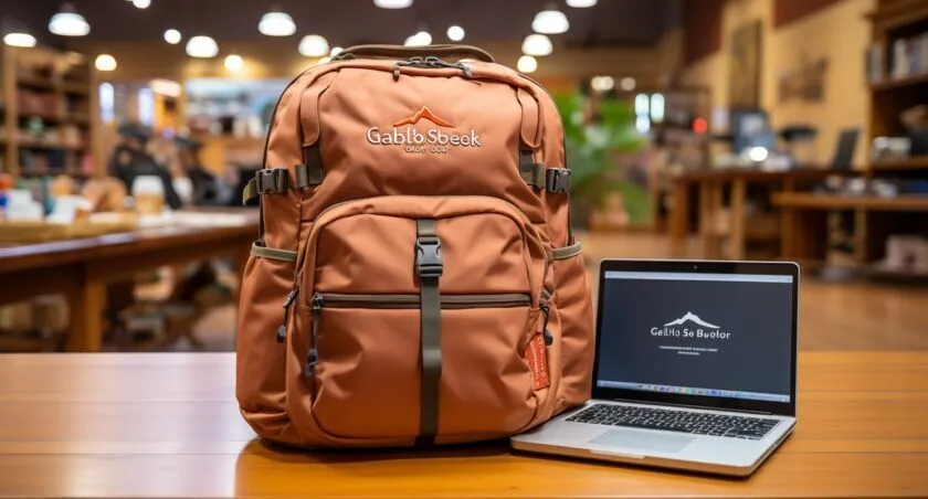 Eddie Bauer Logo Against A Backdrop Of A Stylish And Modern Online Store