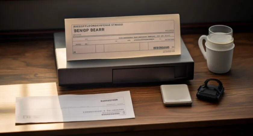 Eddie Bauer Receipt On A Table