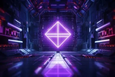 Ethereum Logo On A Glowing Background