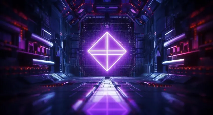 Ethereum Logo On A Glowing Background