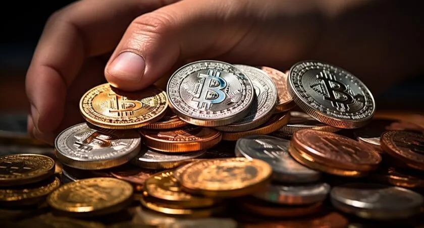 Hand Holding Crypto Coins