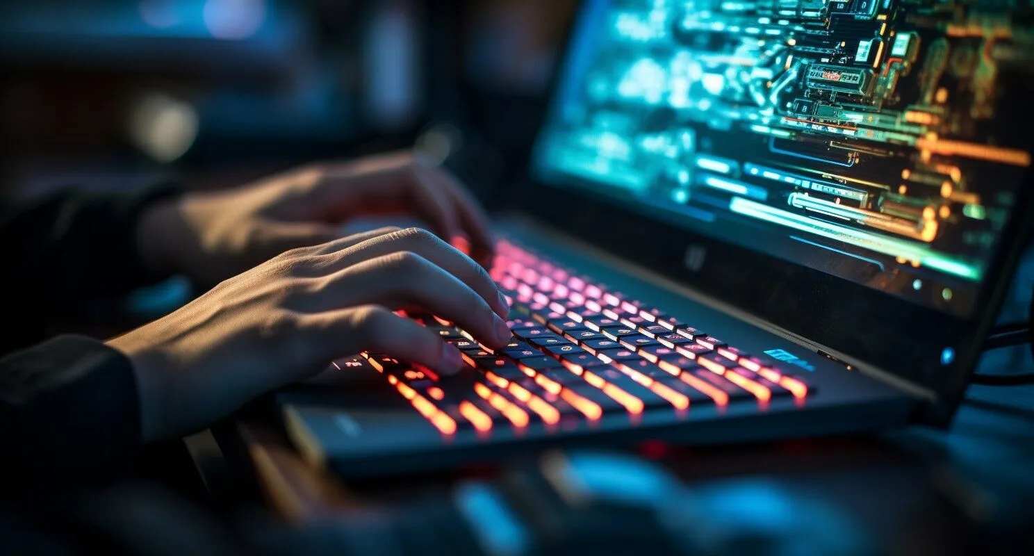 Hands Typing On A Keyboard