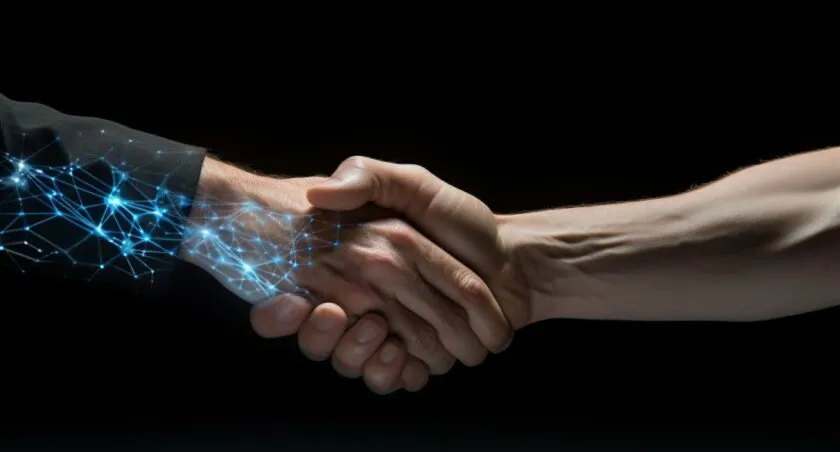 Hands Shaking Over A Digital Device