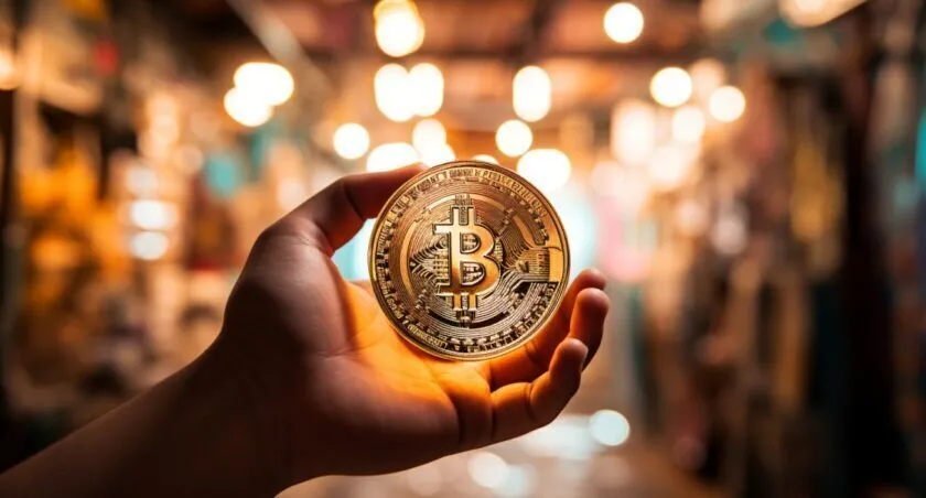 Blinkee Gold Plated Collectible Bitcoin Coin Physical Art Collection Gift GOLDBTC