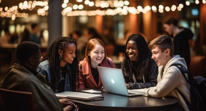 International Students Discussing Crypto Investments