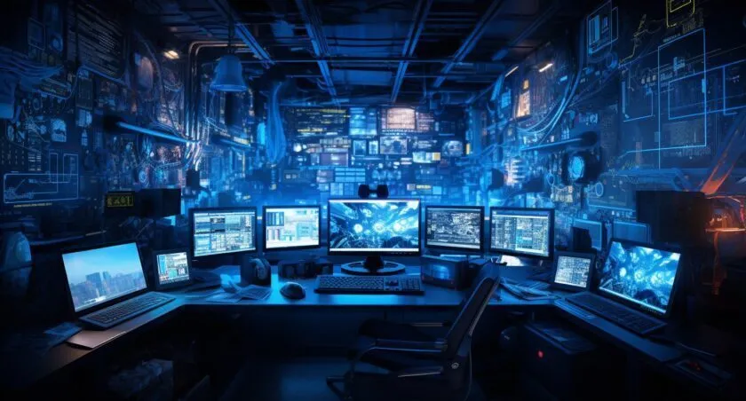 A Hacker's Lair With Cryptic Codes 