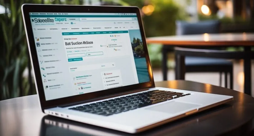 Laptop Displaying The Search Results