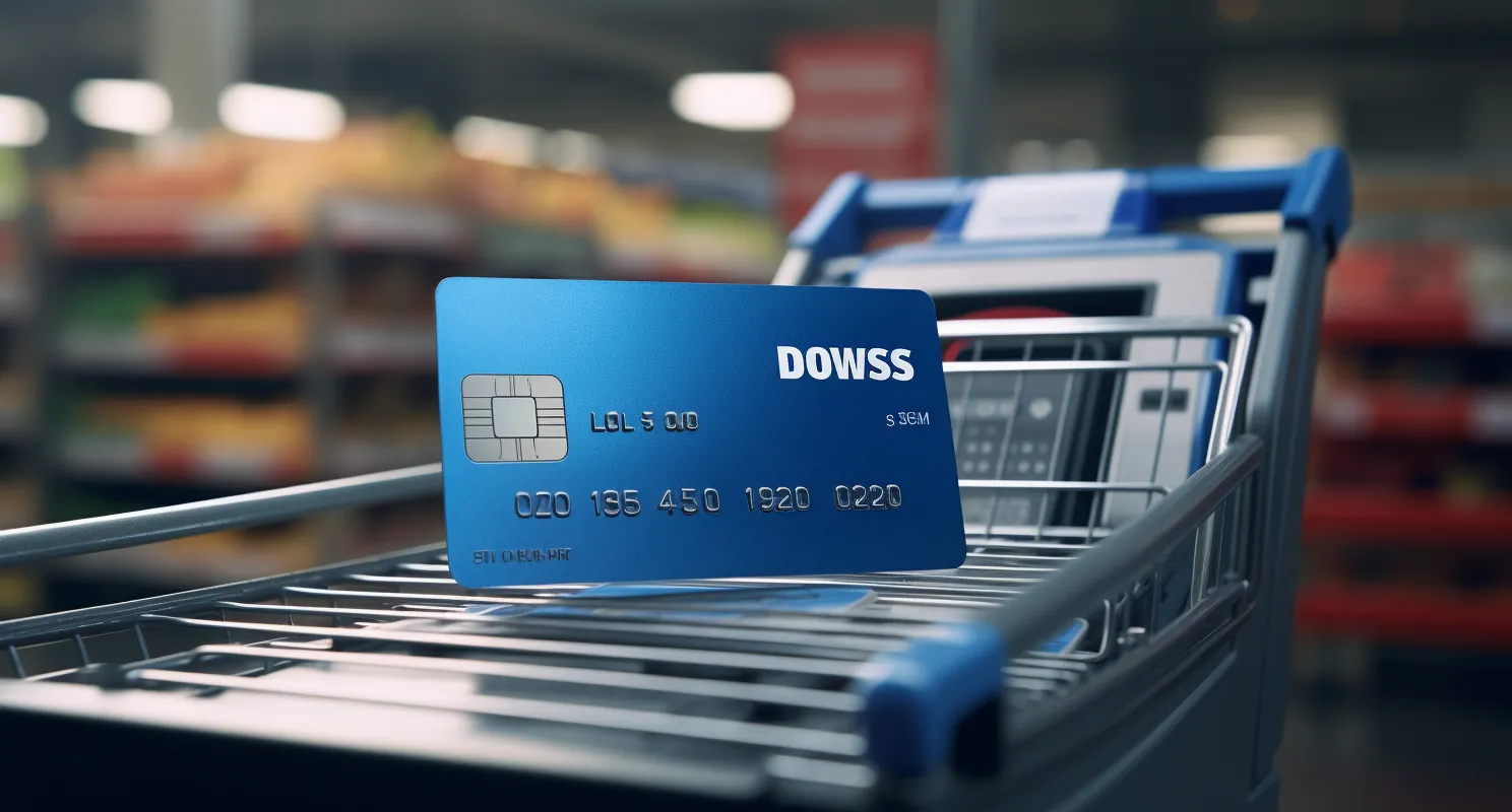 Lowe's Store Credit Card With A Digital Shopping Cart