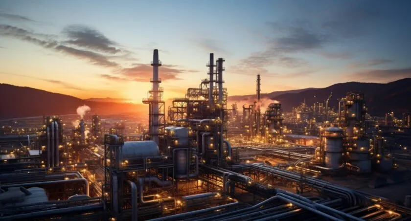 Manufacturing Plant At Sunrise