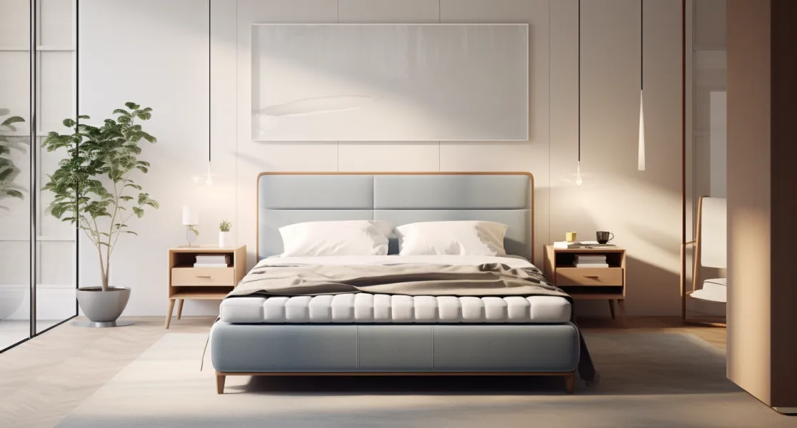 Modern Mattress In Stylish Bedroom