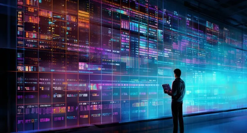 Modern Spreadsheet Software Illustration