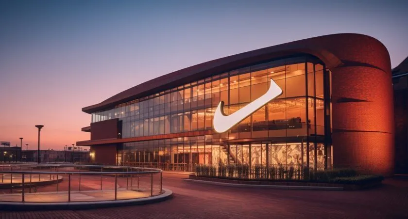 Nike Store Front At Sunset