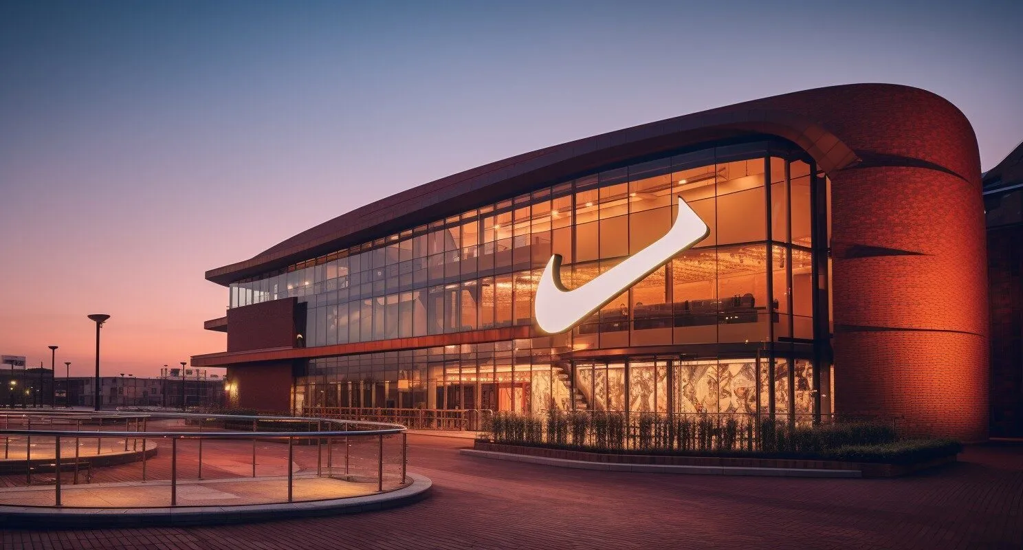 Nike Store Front At Sunset