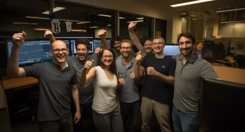 Node.js Team Celebrating Success