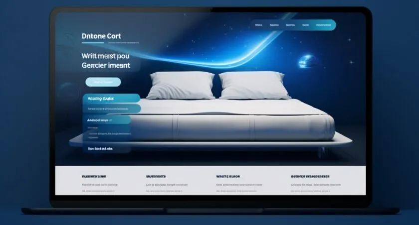 Online Mattress Shopping Website Interface