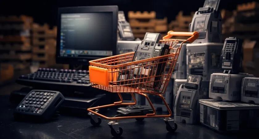 Online Shopping Cart Filled With Home Improvement Items