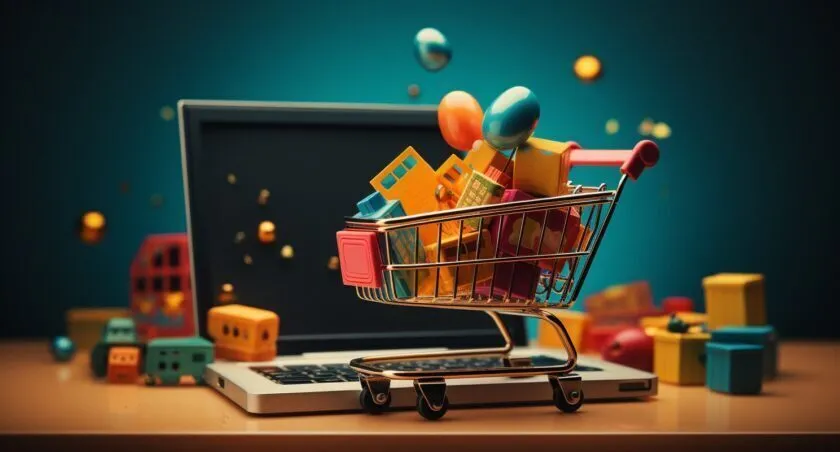 Online Shopping Cart Full Of Items