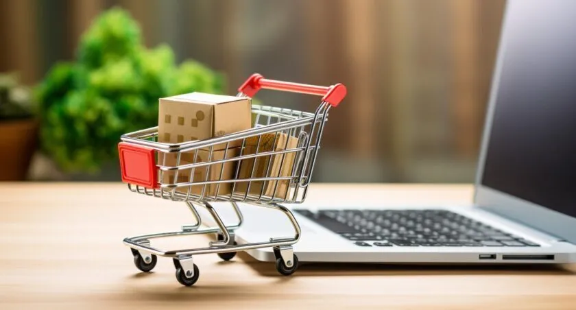 Person Confidently Shopping Online
