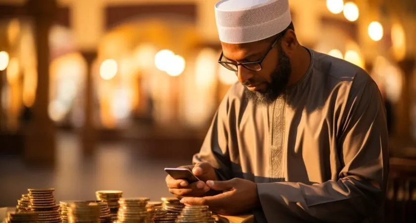 Person In Oman Buying Bitcoin With Smartphone