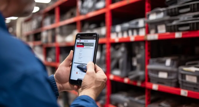 Placing Online Order With Smartphone