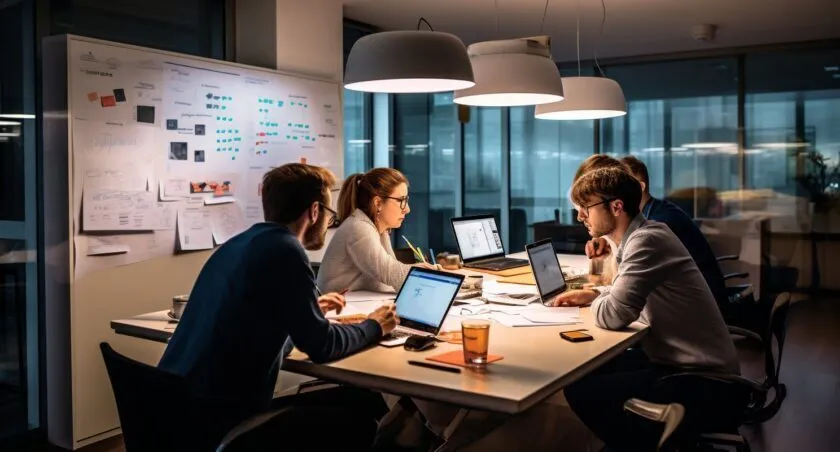 Qa Tester Collaborating With Developers