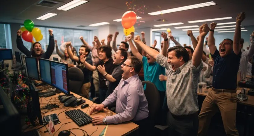 Quality Assurance Team Celebrating Success