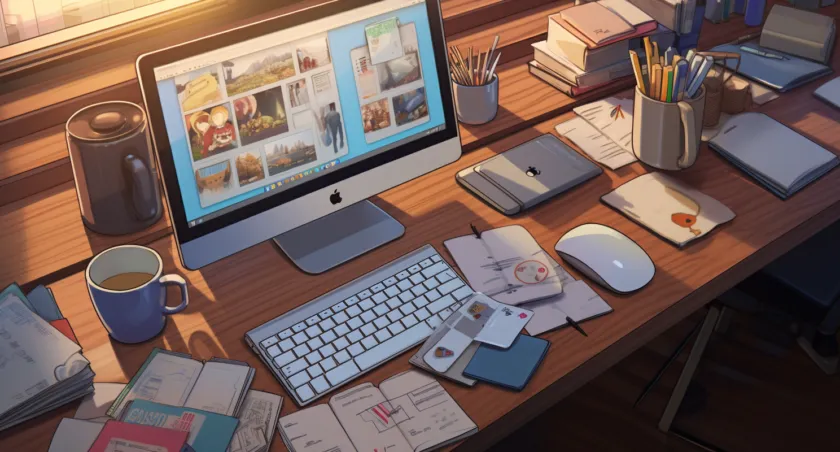 Social Media Manager's Desk