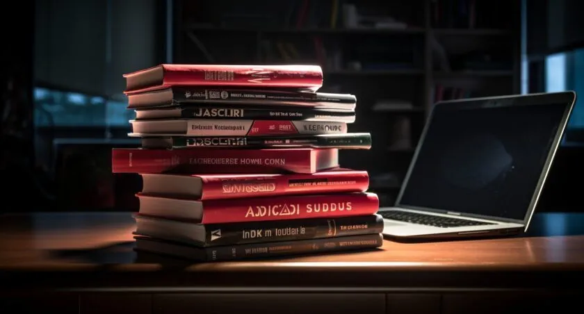 Stack Of Java Programming Books With Highlighter